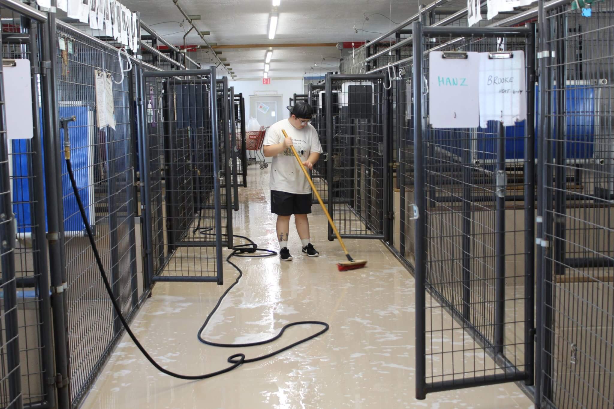 Kennel cleaning Rescue Ranch Inc.