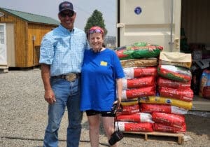 Supportive community bring suplies to Rescue RAnch fo McKinney Fire dogs