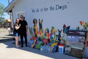 Supportive community bring suplies to Rescue RAnch fo McKinney Fire dogs