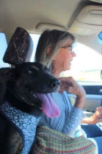 Iris and Mary on the way back to the ranch