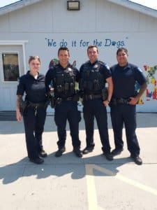 Sacramento police officers visit Rescue Ranch during McKinney Fire
