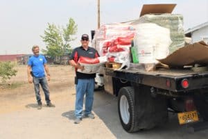 Supportive community bring suplies to Rescue RAnch fo McKinney Fire dogs