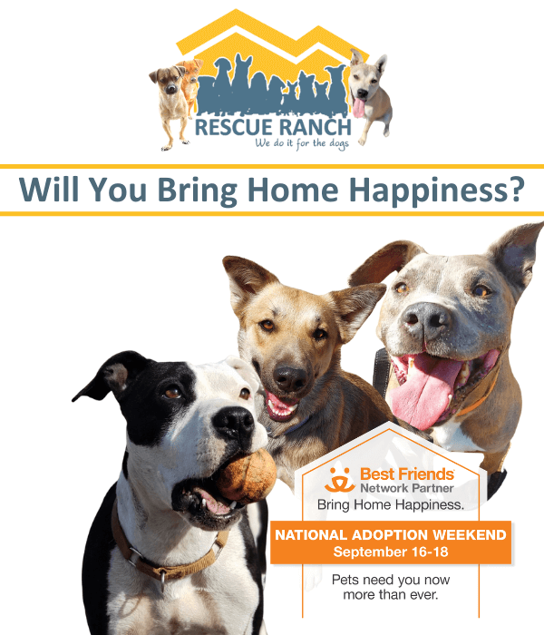 Rescue Ranch annoucing participation in Best FRiends Animal Society National Adoption Event