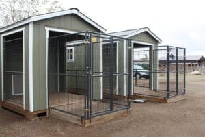 Giving Tuesday, Rescue Ranch Sanctuary, Whelping sheds_exterior deck and dirt patch_1