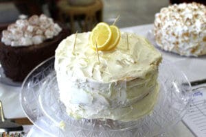 Rescue Ranch Thrift Store interior, Grand opening lemon cake