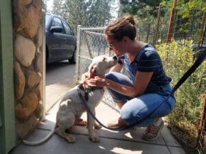 Foster a dog, Ash with foster mom AliCarmen Carico