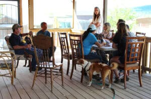 Rescue Ranch volunteer, Staff and volunteers meeting at Sanctuary for the first time in 2021
