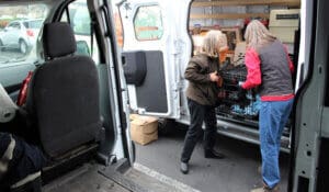 Rescue Ranch volunteers during rescue transport