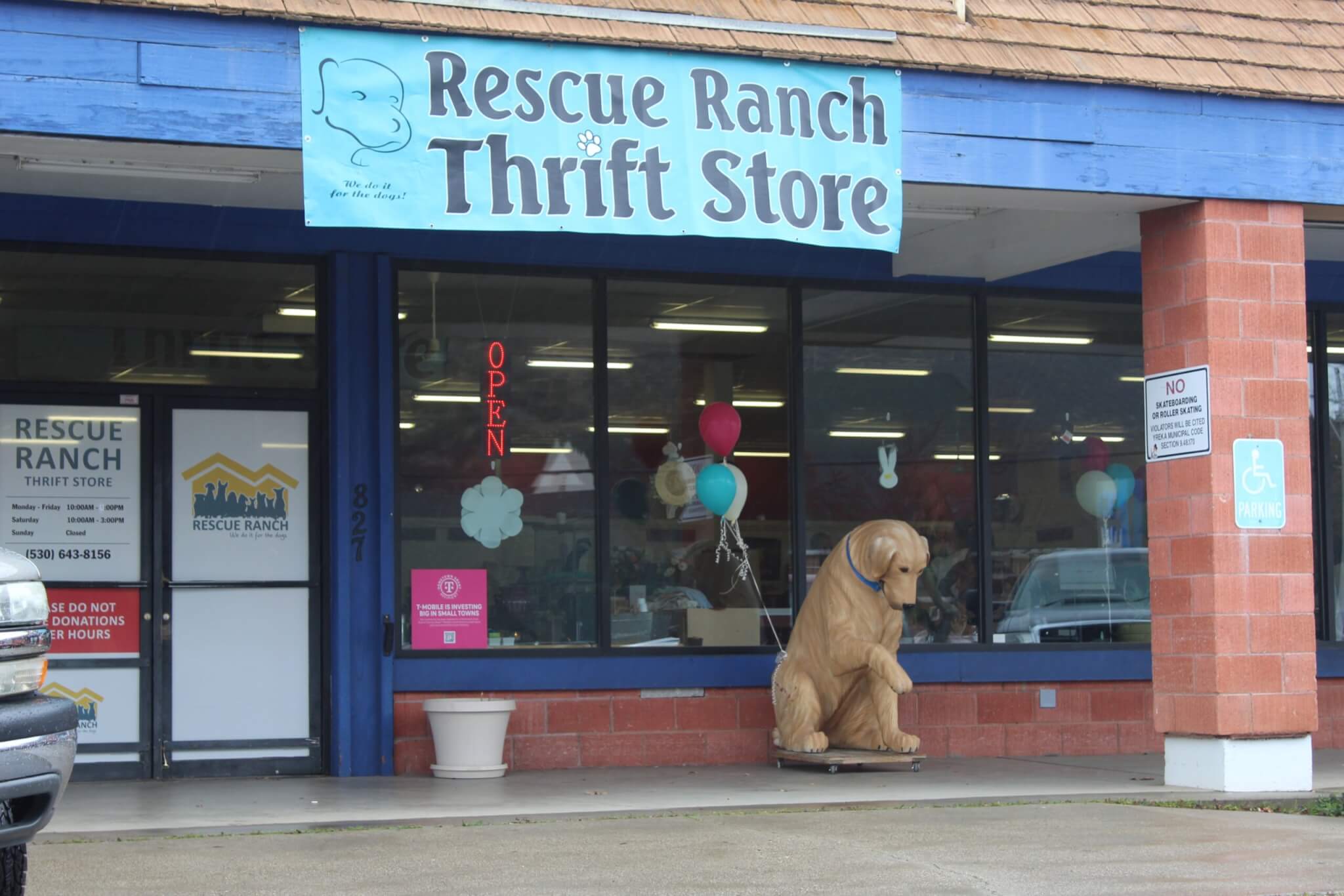 Thrift store front Rescue Ranch Inc.
