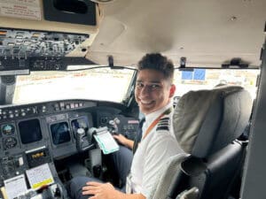 Air Transport, Isslaam working as airline pilot in cockpit