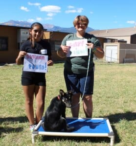 Dog socialization training camp_Dayana and Gabby with Pongo
