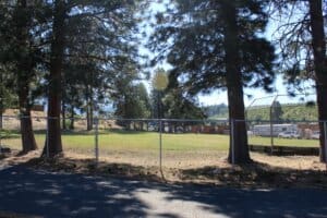 elementary school fenced field