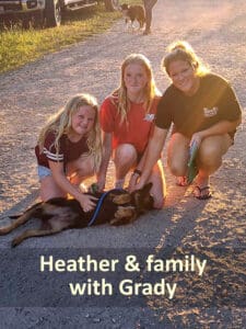 Find dogs homes_ Heather and family with Grady